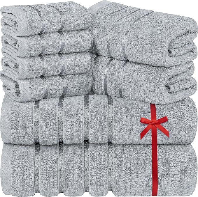 Utopia Towels 8 Piece Luxury Towel Set, 2 Bath, 2 Hand, and 4 Wash Cloths by UTOPIATOWELS