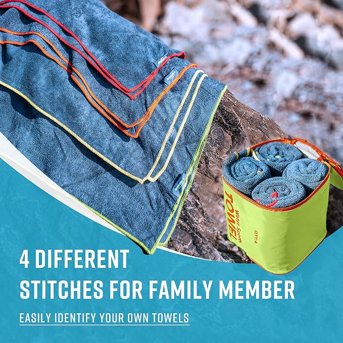 4Monster 4 Pack Microfiber Camping Towel Quick Dry, Super Absorbent Travel Towel - Image 3