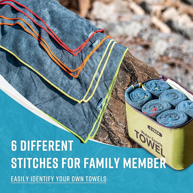4Monster 4 Pack Microfiber Camping Towel Quick Dry, Super Absorbent Travel Towel - Image 3