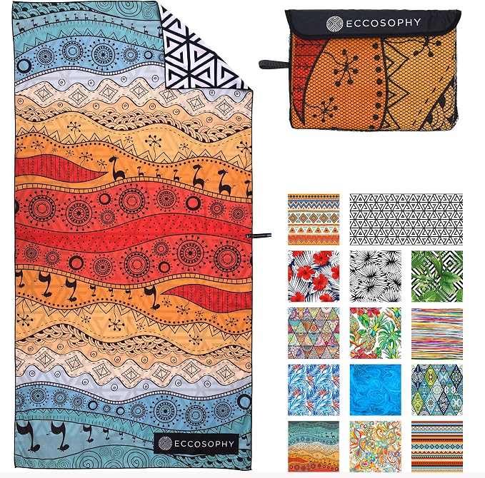 ECCOSOPHY Microfiber Beach Towel by ECCOSOPHY