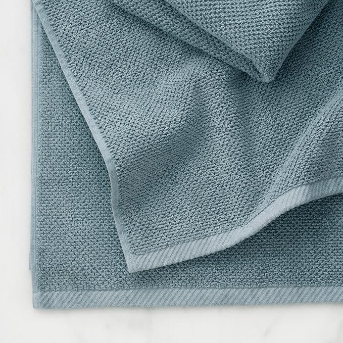 Welhome Franklin Premium 6 Pack Hand Towels Popcorn Textured Dusty Blue - Image 5