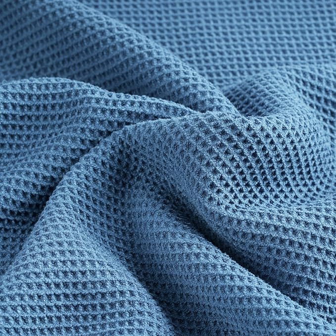 POLYTE 380 GSM Microfiber Oversize Quick Dry Lint Free Waffle Bath Towel - Image 7