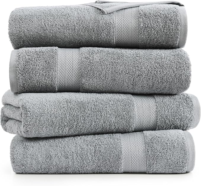 LANE LINEN 100% Pure Cotton Bath Sheets Set of 4 - Image 2