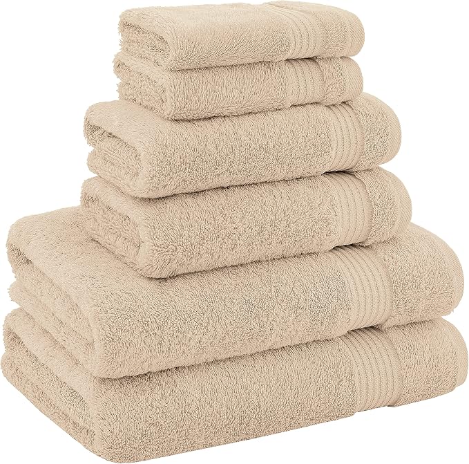 American Veteran 6 Piece Luxury Towel Set, 100% Cotton Turkish Towels - Image 5