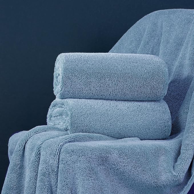 POLYTE Ring Spun Microfiber Oversize Quick Dry Lint Free Bath Towel, 60 x 30 in - Image 7