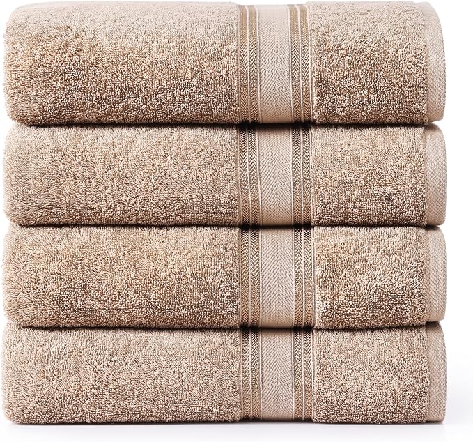 LANE LINEN 100% Cotton Bath Sheets Set of 4 by LaneLinen