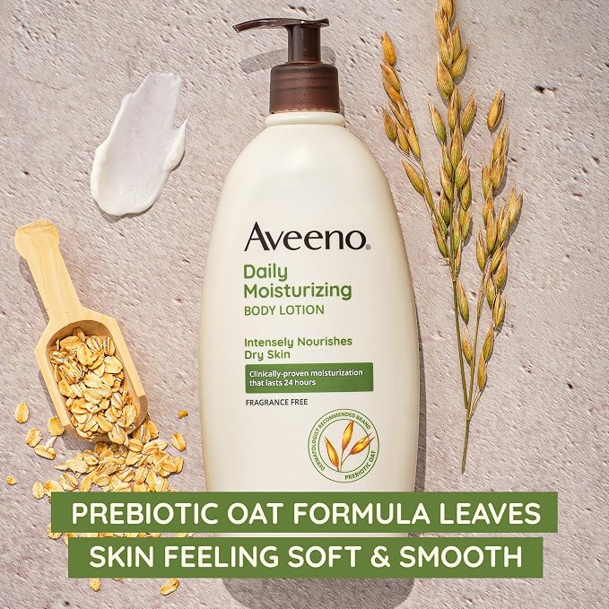 Aveeno Daily Moisturizing Body Lotion, Gentle Lotion Nourishes Dry Skin - Image 2