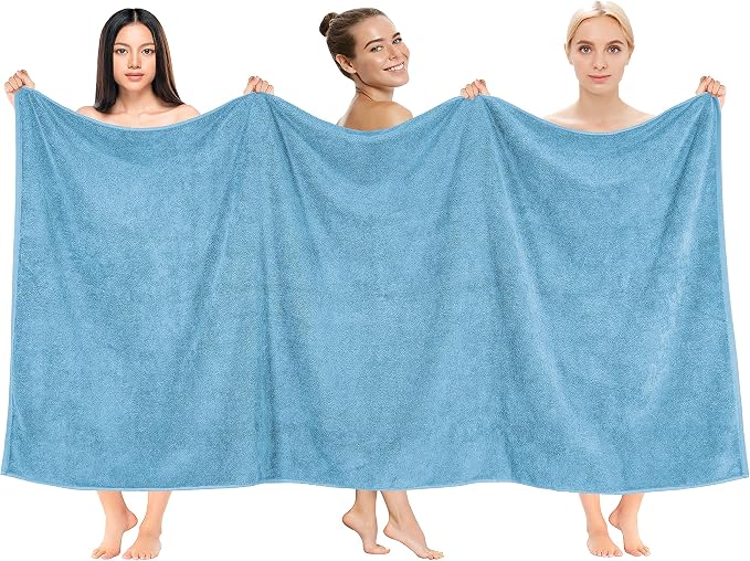 Cotton Paradise 100% Cotton 40x80 Oversized Bath Sheet, Extra Large Turkish by UNITEDHOMETEXTILE