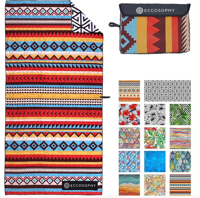 ECCOSOPHY Microfiber Beach Towel by ECCOSOPHY
