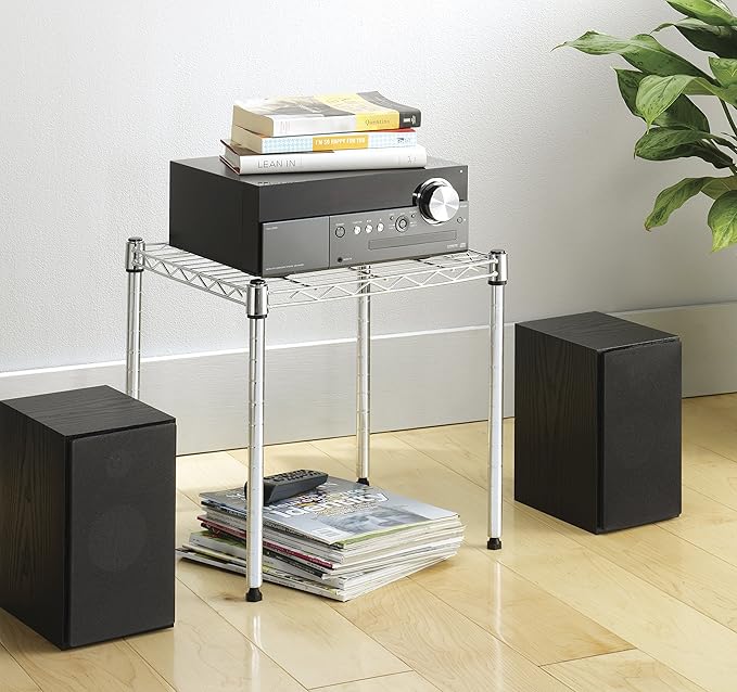 Whitmor Wire Shelving Unit, Metal Storage Shelves, Stacking Shelf - Image 2