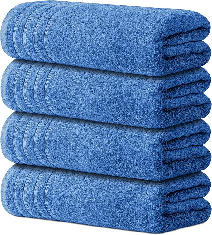 Avalon Towels Bath Towels Set of 4, Size 30 x 60 Inches, Highly Soft and by AvalonTowels