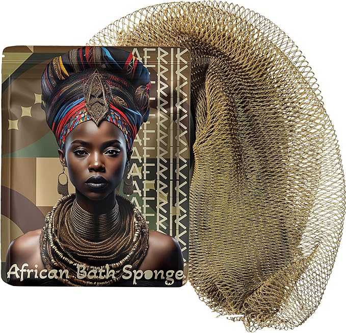 AFRIKI African Net Sponge – Exfoliating Body Scrubber, All Skin Types | 45 in by AFRIKI