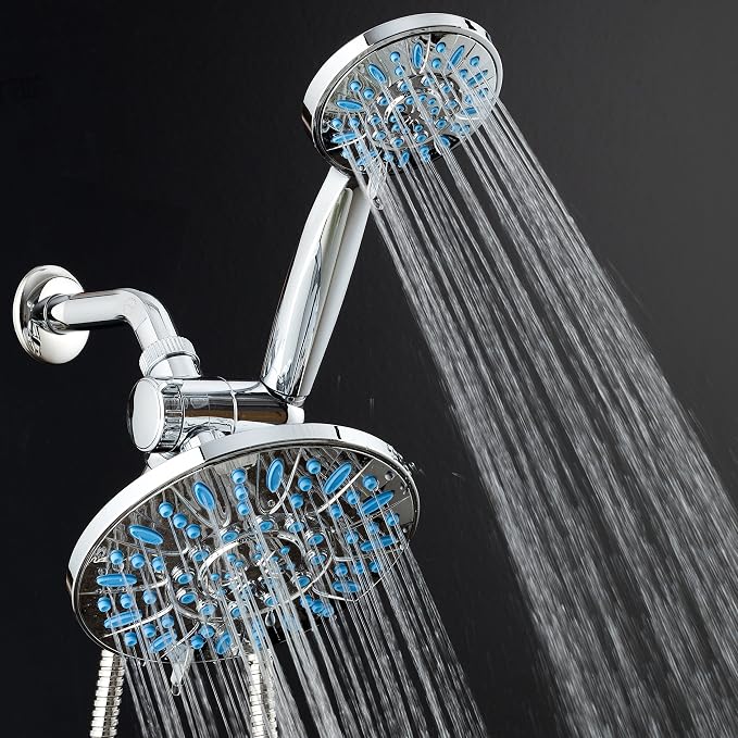 Antimicrobial/Anti-Clog High-Pressure 30-setting Rainfall Shower Combo by - Image 5
