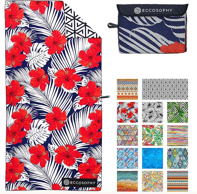 ECCOSOPHY Microfiber Beach Towel by ECCOSOPHY
