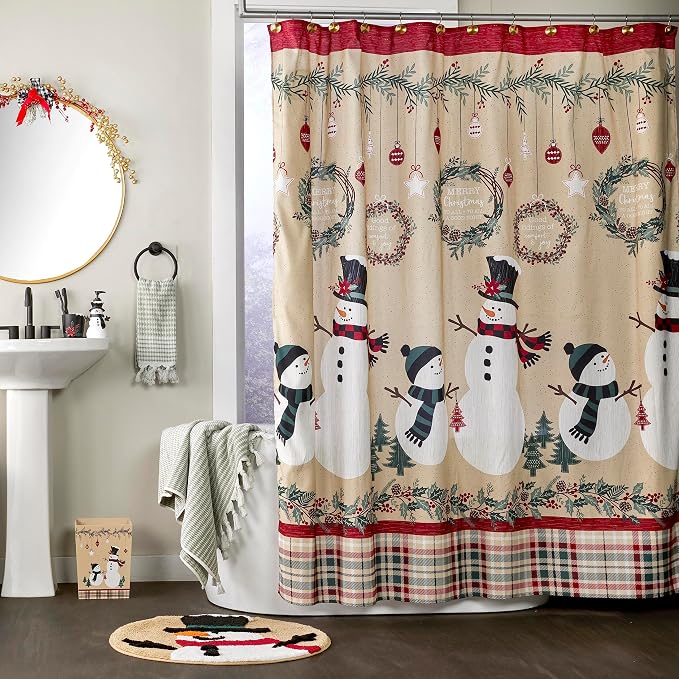 SKL Home Christmas/Winter Rustic Plaid Snowman Rug - Image 7