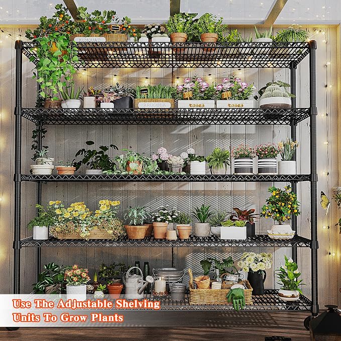 REIBII Storage Shelves 3200 LBS Capacity Wire Shelving - Image 2
