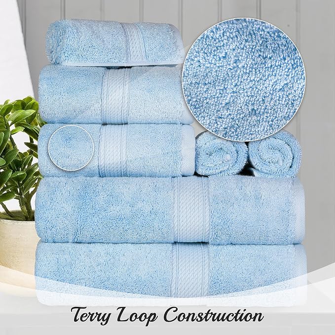 BNM Egyptian Cotton Heavyweight Towels, 800 GSM, Face/Washcloths, Hand Towels - Image 3