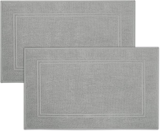 Tens Towels Pack of 2 Bath Mats 100% Cotton, 20 x 32 Inches, Super Absorbent by TensTowels