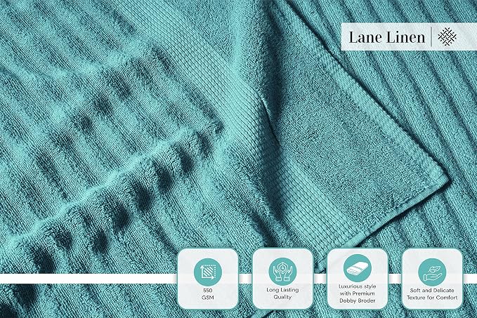 LANE LINEN Large Bath Towels Set - Image 4